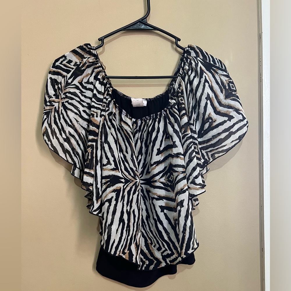 Elegant Zebra Print Blouse